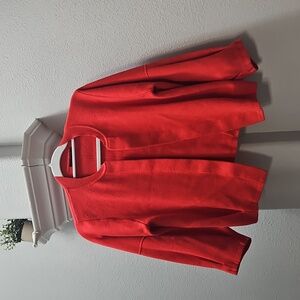 T Tahari Vibrant Red Knit Cardigan